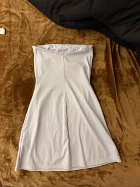 Light blue strapless dress